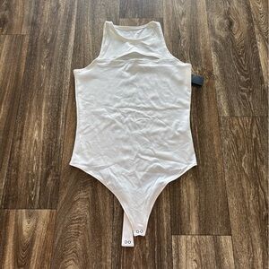 Abercrombie & Fitch White Cutout Bodysuit